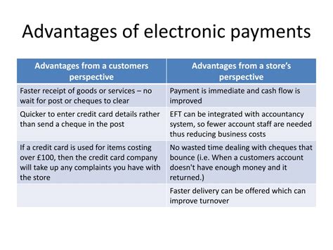 advantages of eft|17 Advantages and Disadvantages of an Electronic .